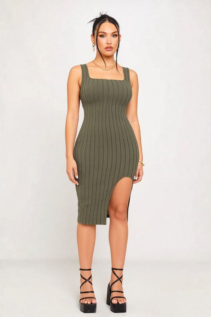 Urban Ribbed Midi Dress