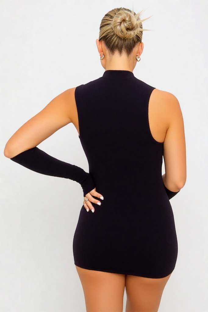 Elegant Round Neck Midi Dress