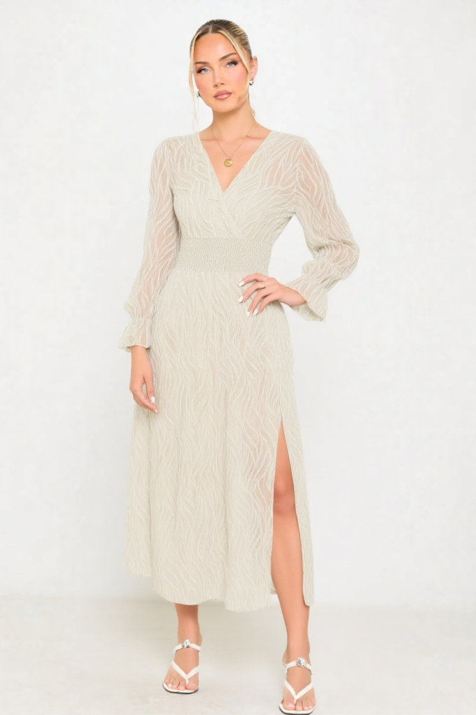 Celeste Grace Jacquard Maxi Dress