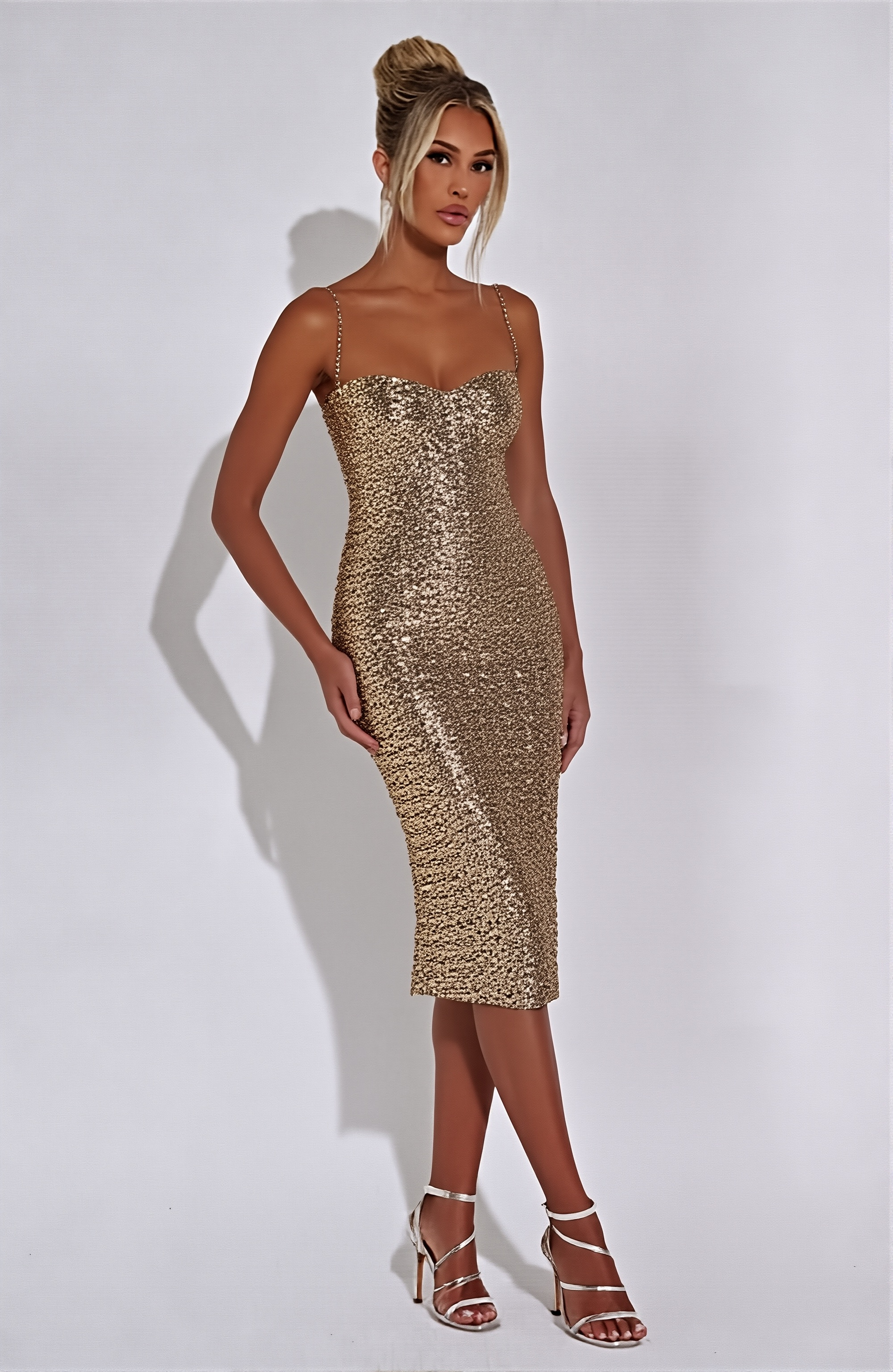 Golden Aura Sequin Dress
