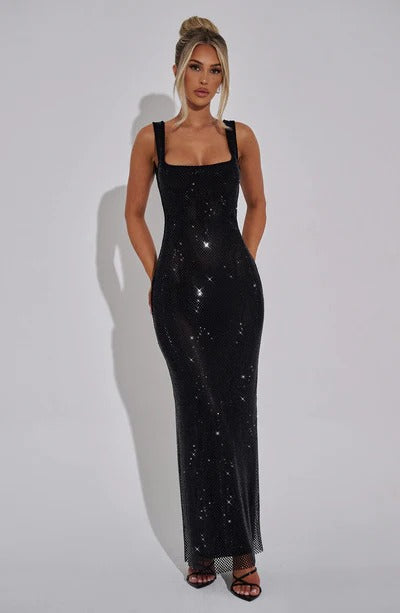 Black Allure Sequin Gown