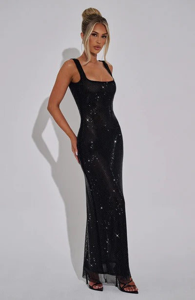 Black Allure Sequin Gown