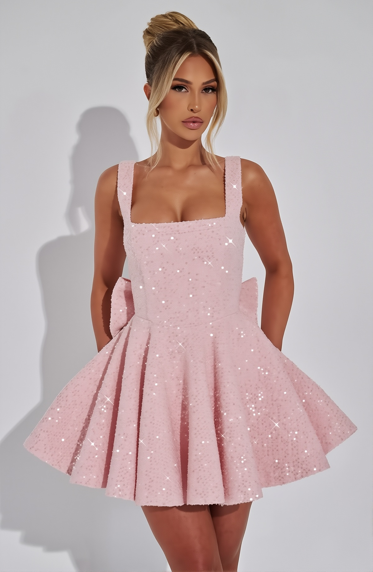 Blush Belle Sequin Mini Dress