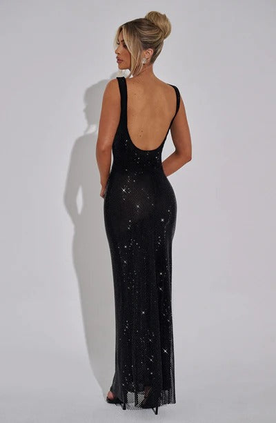 Black Allure Sequin Gown