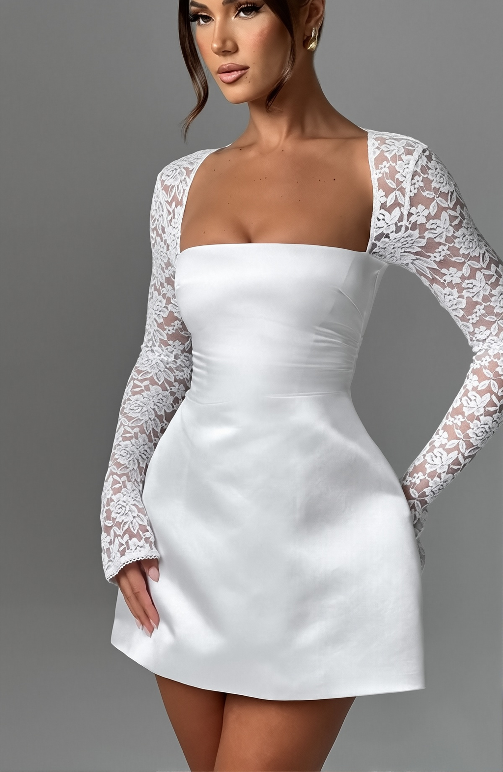 Aurielle Mini Dress White