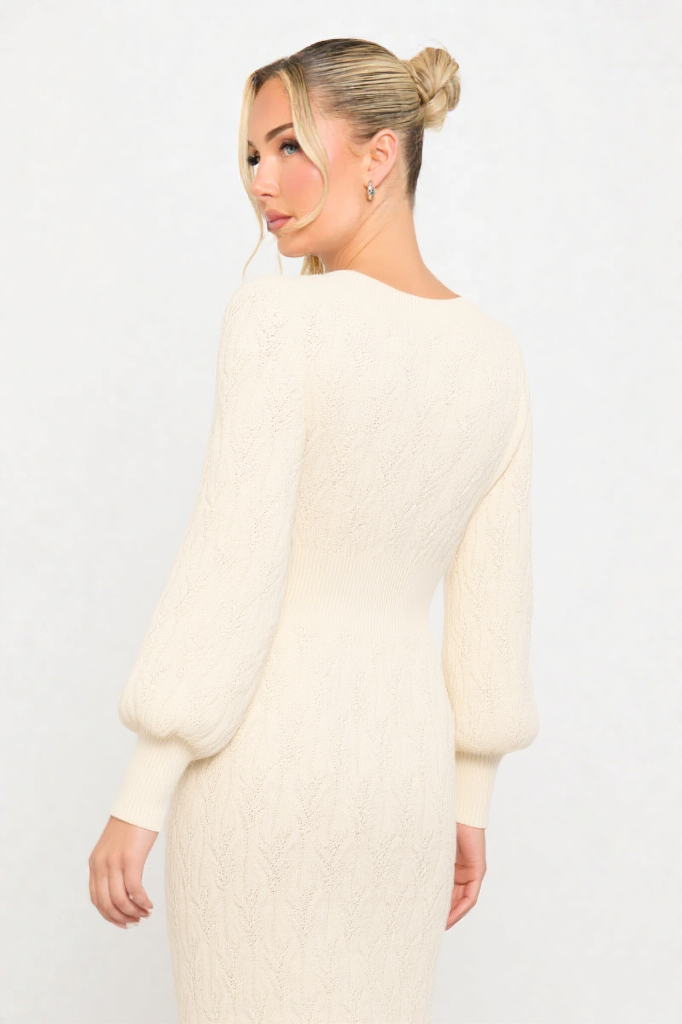 Cozy Charm Knit Midi Dress