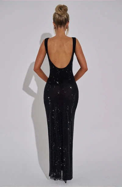 Black Allure Sequin Gown