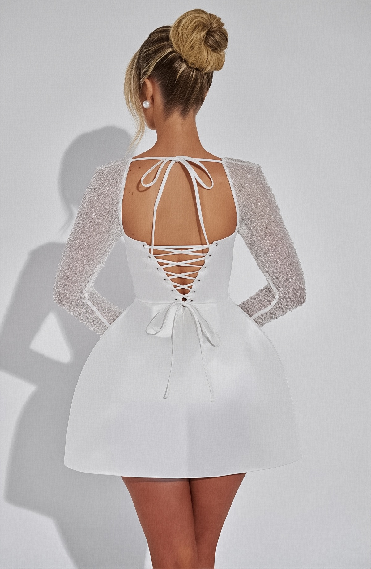 Ivory Enchantress Mini Dress