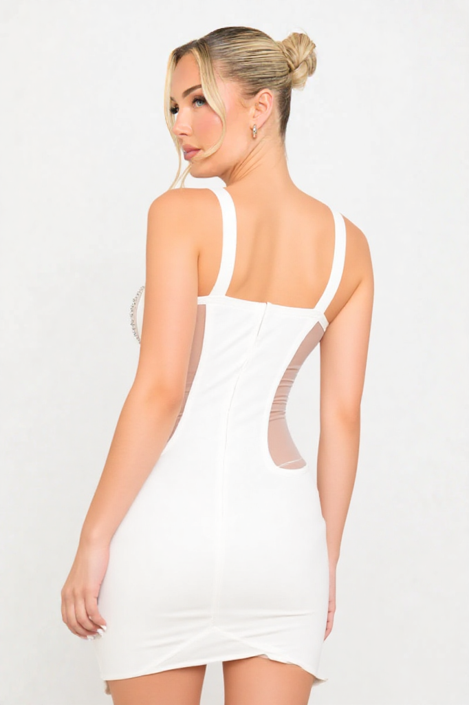 Crystal Cutout Bodycon Dress