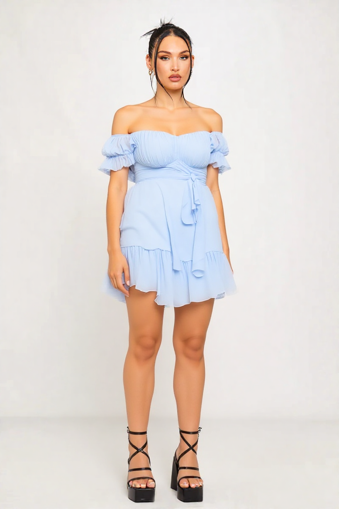 Celeste Ruffle Mini Dress
