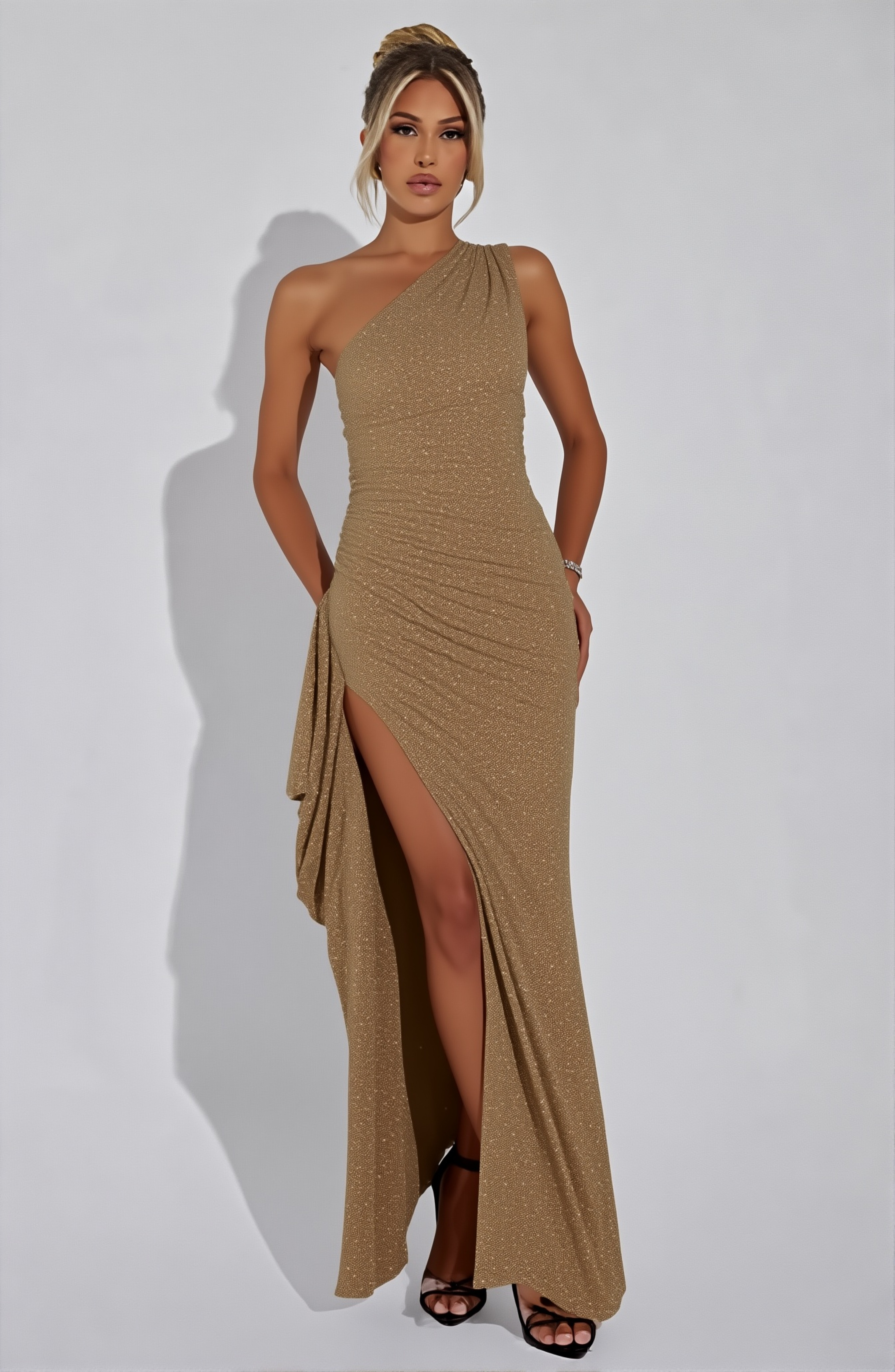Starlight One-Shoulder Gown