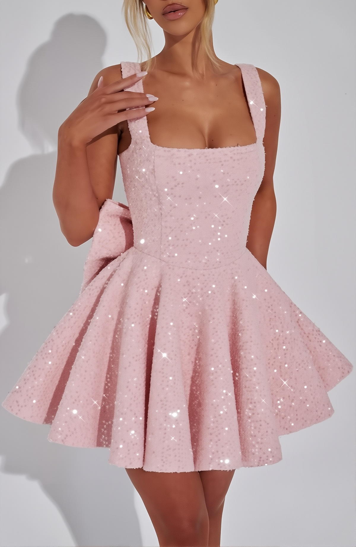 Blush Belle Sequin Mini Dress