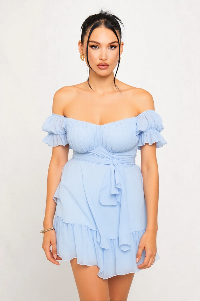Celeste Ruffle Mini Dress