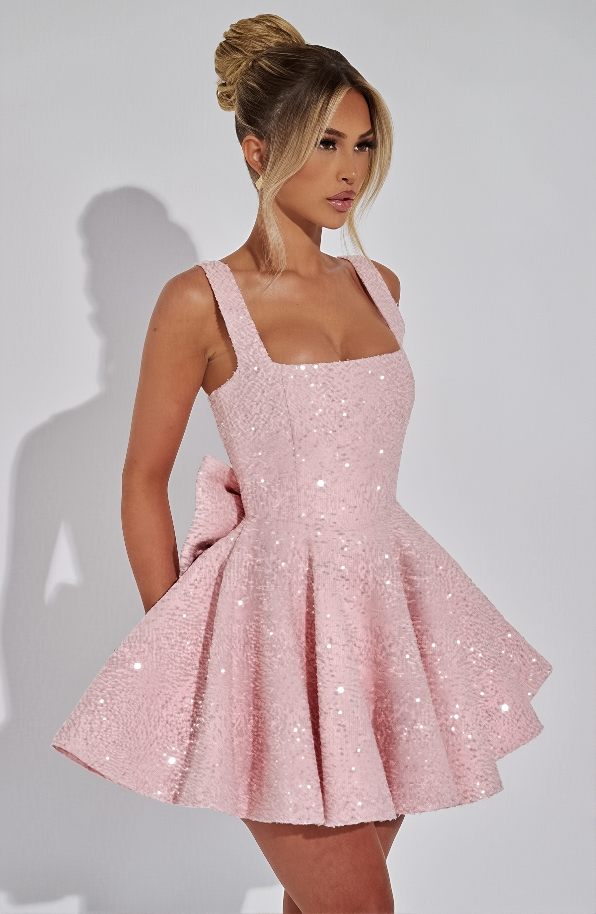 Blush Belle Sequin Mini Dress