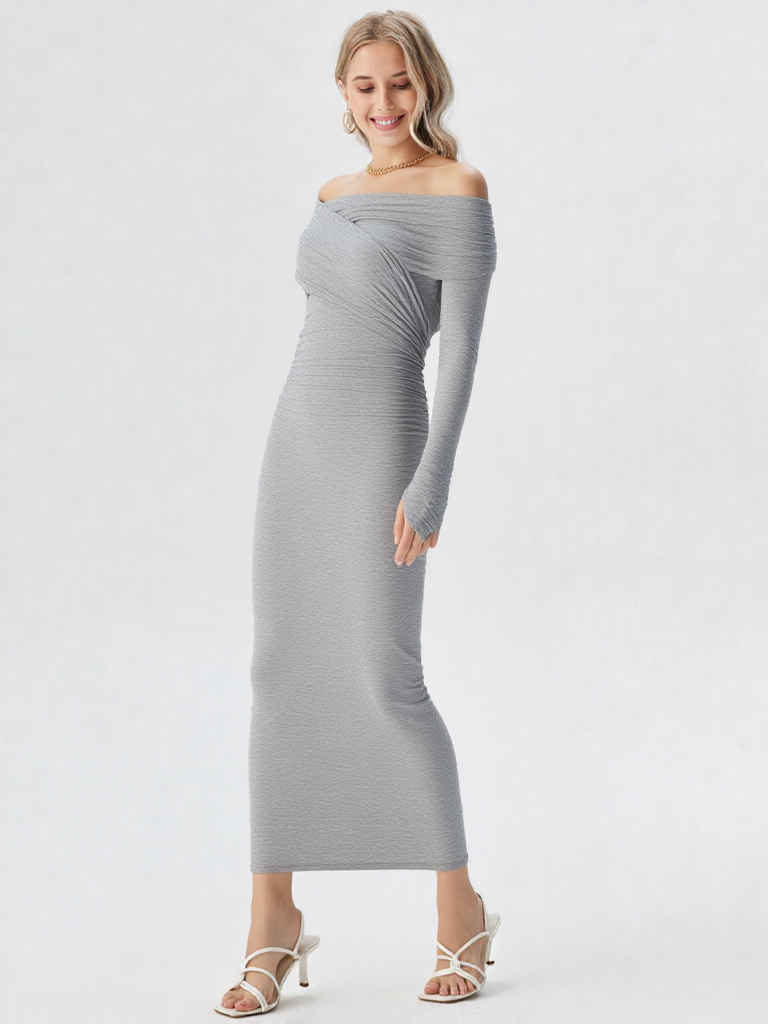 Modal Straight Collar Dress