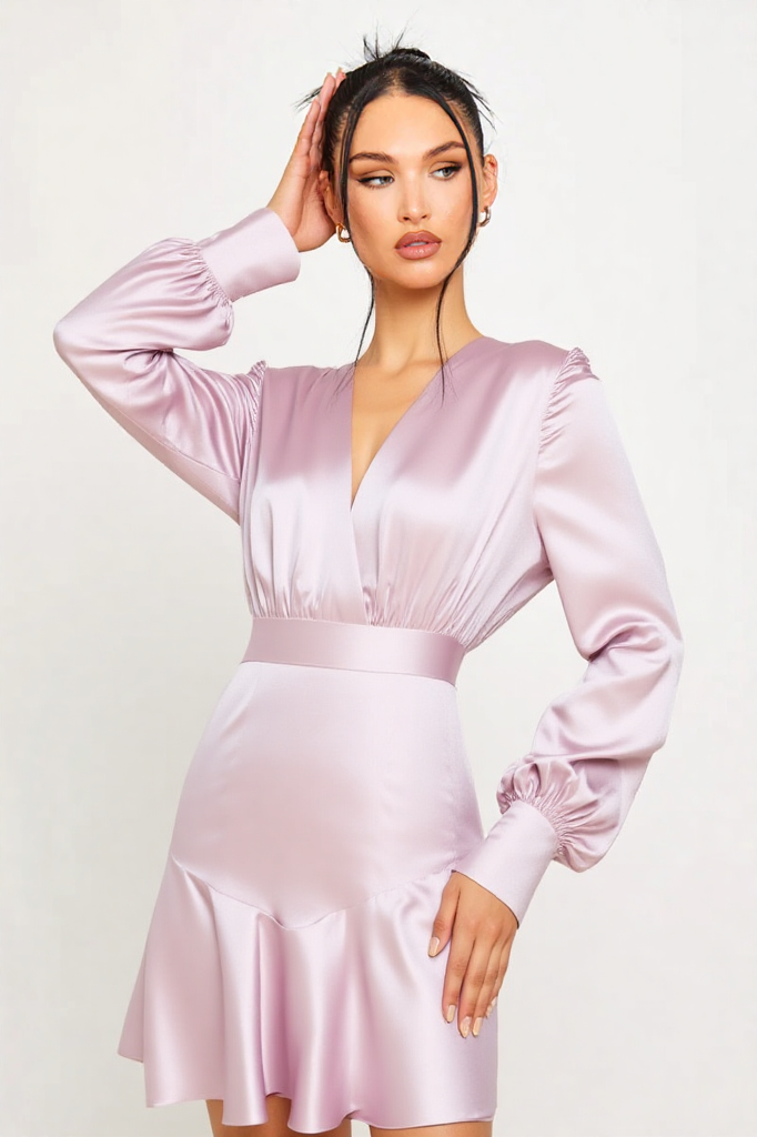 Blush Satin Elegance Dress