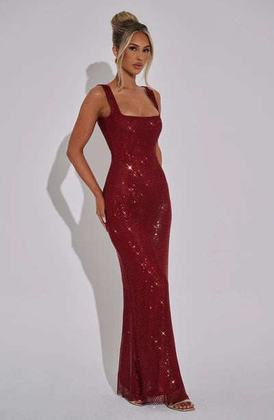 Red Allure Sequin Gown