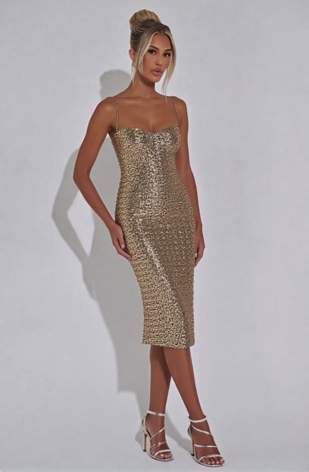 Golden Aura Sequin Dress