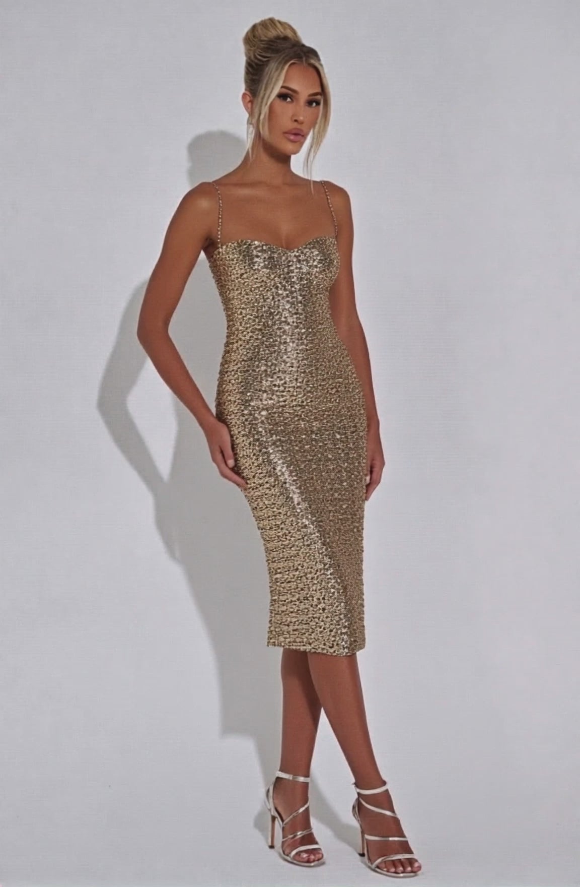 Golden Aura Sequin Dress