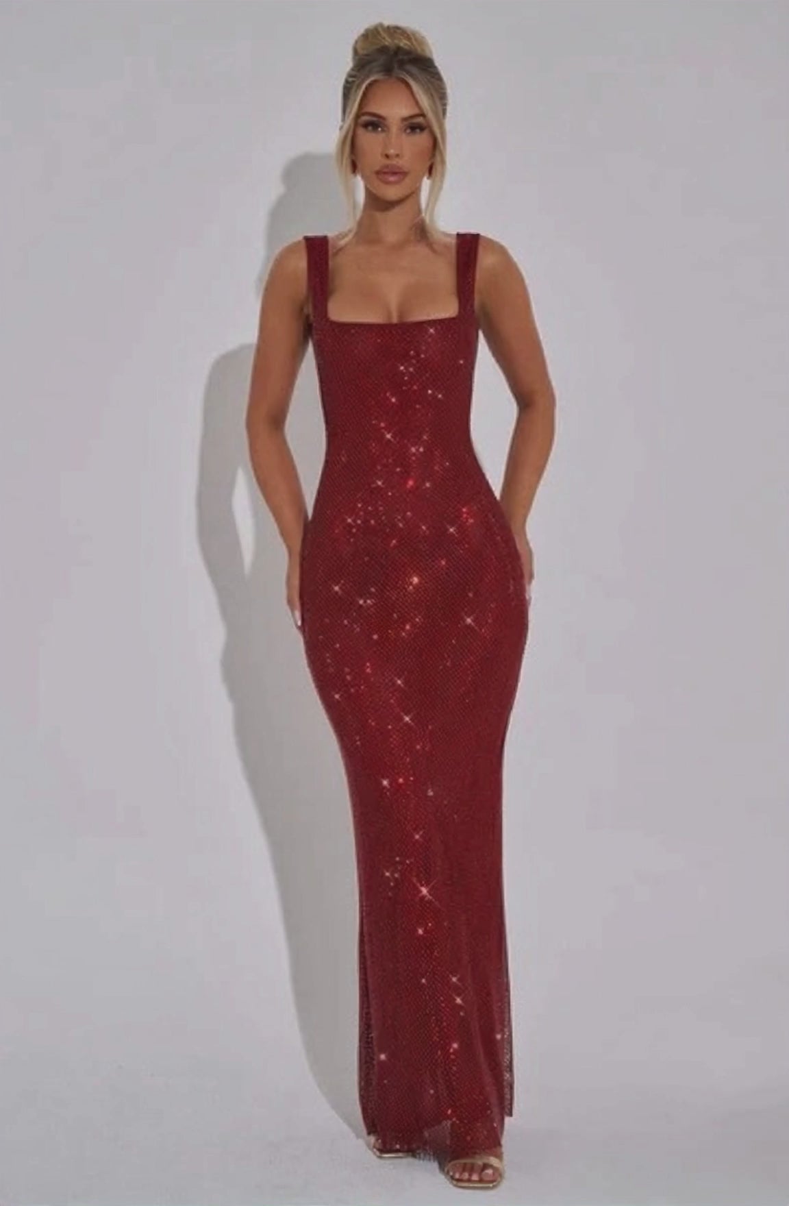 Red Allure Sequin Gown